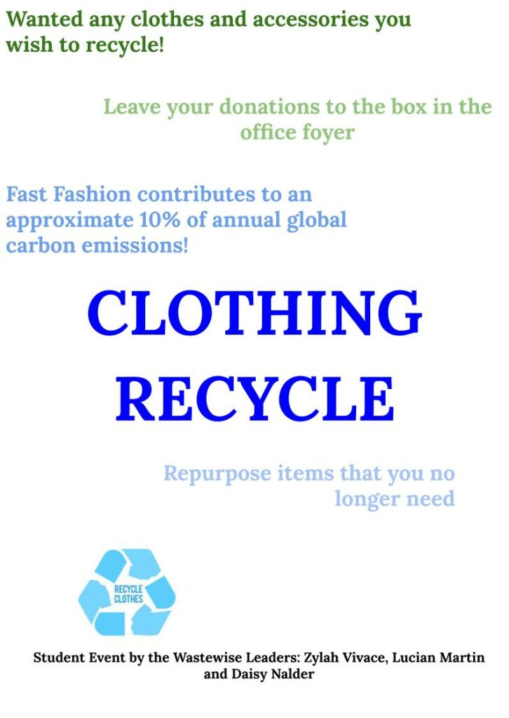 Wastewise Clothing Recycle – Western Springs College