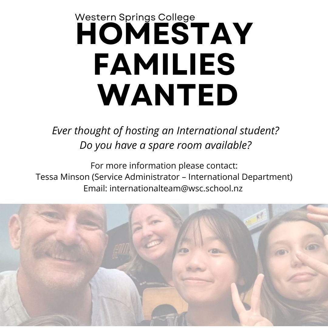 HOMESTAY FAMILIES WANTED